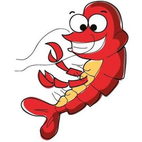 Sticker écrevisse rouge