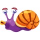 Sticker escargot violet