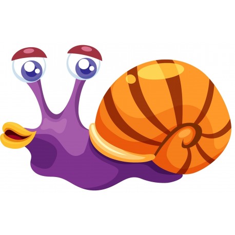 Sticker escargot violet