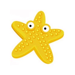 Sticker étoile mer jaune