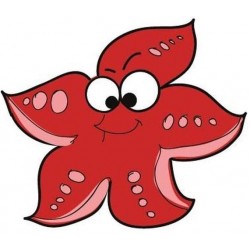 Sticker étoile mer rouge