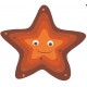 Sticker étoile mer rouge marron