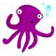 Sticker poisson pieuvre violet