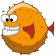 Sticker poisson orange