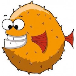 Sticker poisson orange