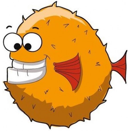 Sticker poisson orange