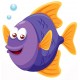 Sticker poisson violet