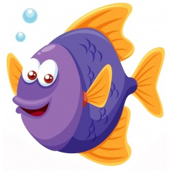 Sticker poisson violet