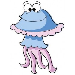 Sticker poisson meduse rigolote