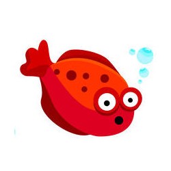 Sticker poisson rouge