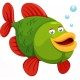 Sticker poisson vert rouge