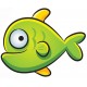 Sticker poisson vert petit