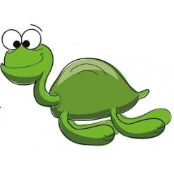 Sticker tortue verte