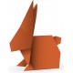 Sticker mural origami lapin