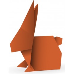 Sticker mural origami lapin