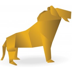 Sticker origami lion