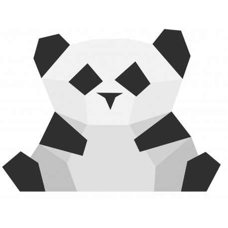 Sticker origami panda