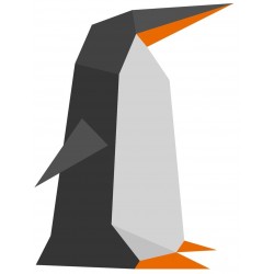 Sticker origami pingouin