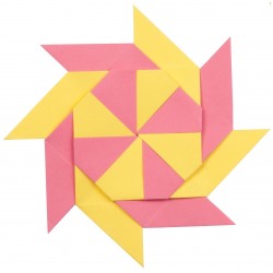 Sticker origami rosace