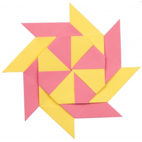 Sticker origami rosace