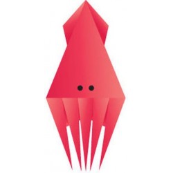 Sticker origami calamar