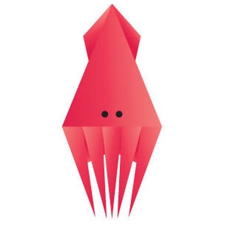 Sticker origami calamar