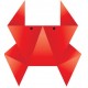 Sticker origami crabe rouge