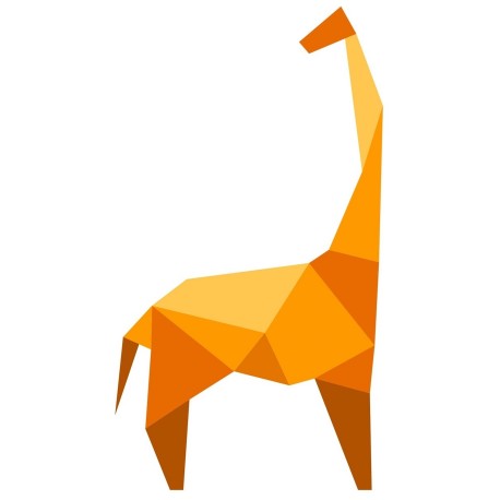 Sticker origami girafe