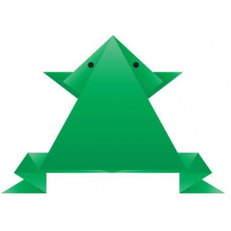 Sticker origami grenouille