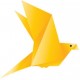 Sticker origami oiseau