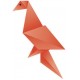 Sticker origami oiseau orange