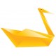 Sticker origami oiseau cygne
