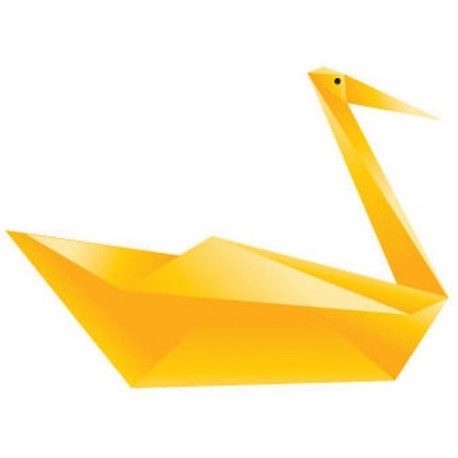 Sticker origami oiseau cygne