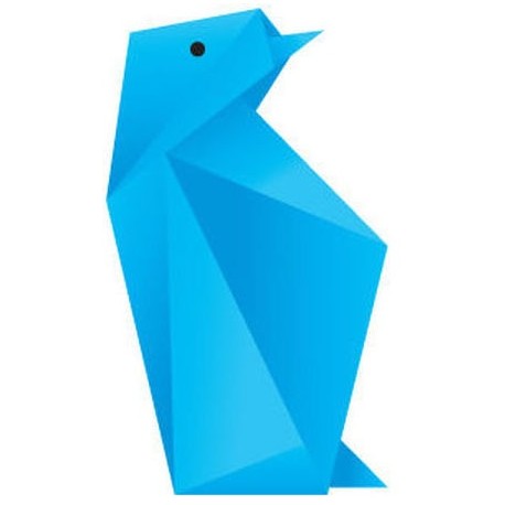 Autocollant origami pingouin