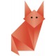 Sticker origami renard