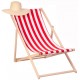 Sticker plage chaise longue