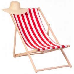 Sticker plage chaise longue