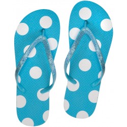 Sticker plage tong bleu