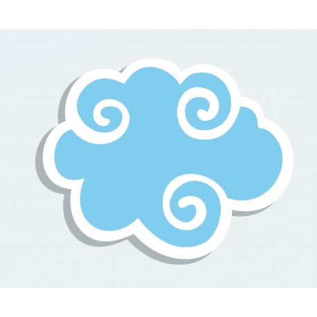 Sticker Nuage bleu