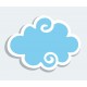 Sticker Nuage bleu
