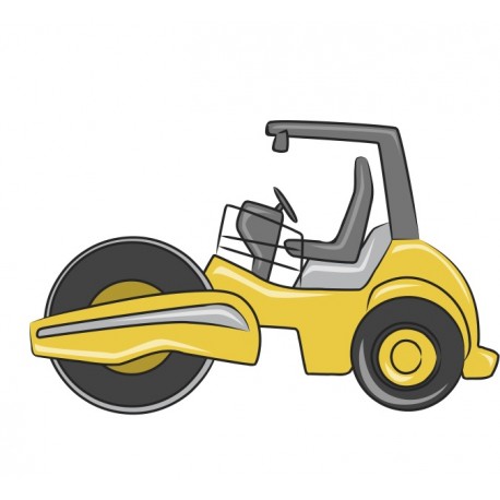 Sticker machine de chantier compactage