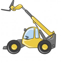 Sticker machine de chantier monte charge