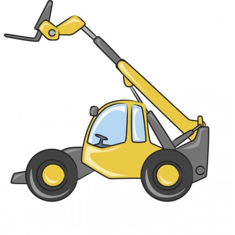 Sticker machine de chantier monte charge