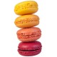 Autocollant Macaron trio jaune framboise vanille