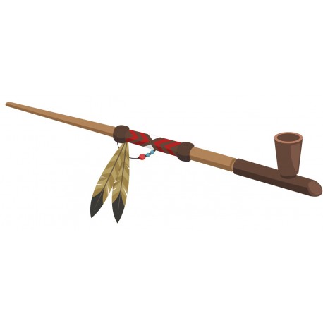 Sticker indien pipe plume