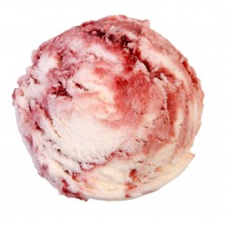 Sticker Boule de Glace blanche rose