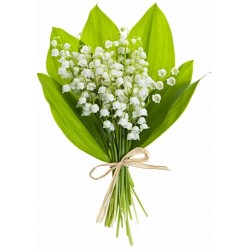Autocollant Fleur muguet blanc