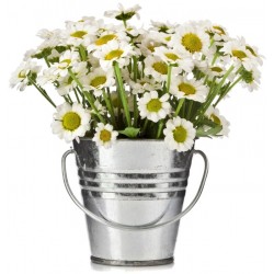 Sticker Fleur pot blanc