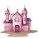 Sticker princesse chateau rose