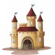 Sticker princesse chateau rose